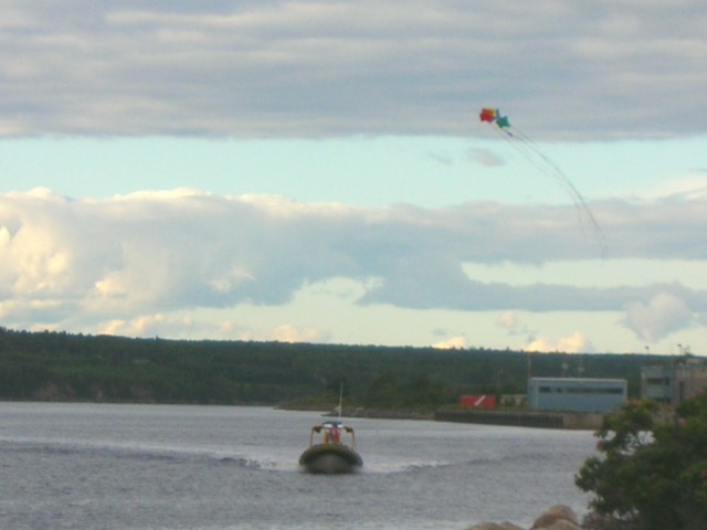 Flying off a boat